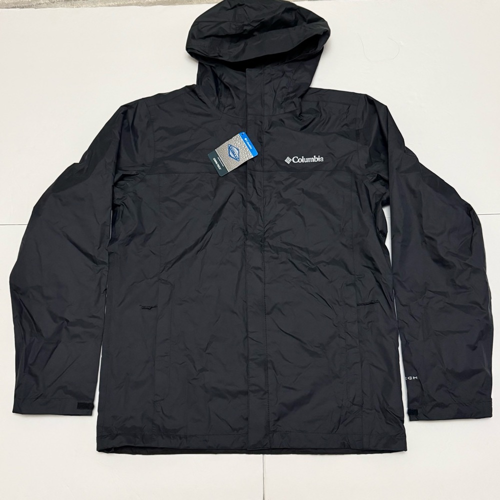 Columbia Men's Sz S  Black Full Zip Omni-Tech Watertight II Jacket